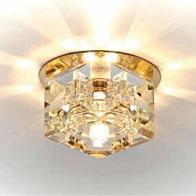 Декоративный потолочный светильник Ambrella light D605 CL/G золото/прозрачный